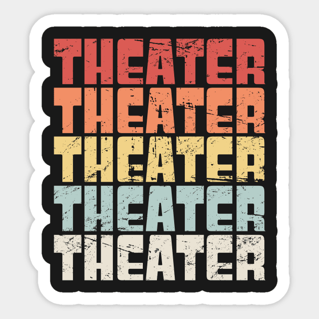 Retro 70s THEATER Text Sticker by MeatMan